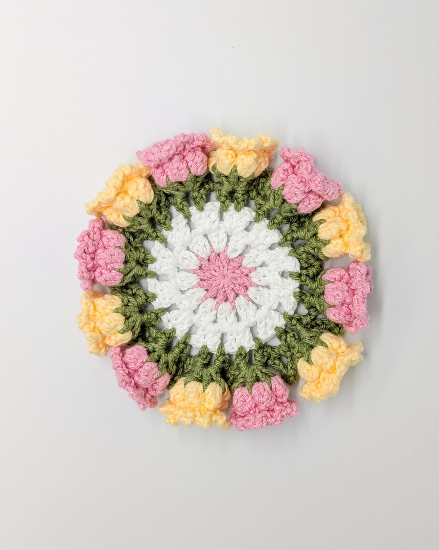 Flower Coaster (Pink and Yellow)