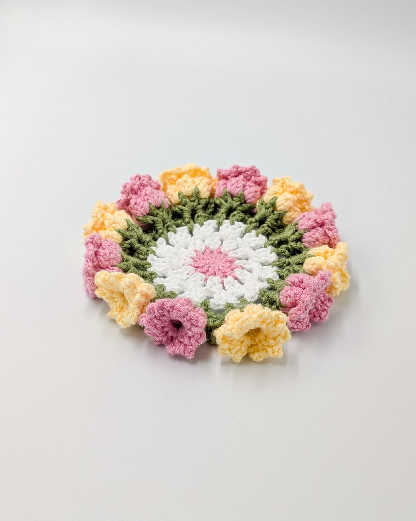 Flower Coaster (Pink and Yellow)
