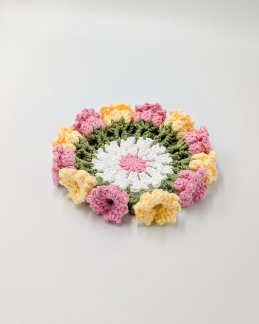 Flower Coaster (Pink and Yellow)