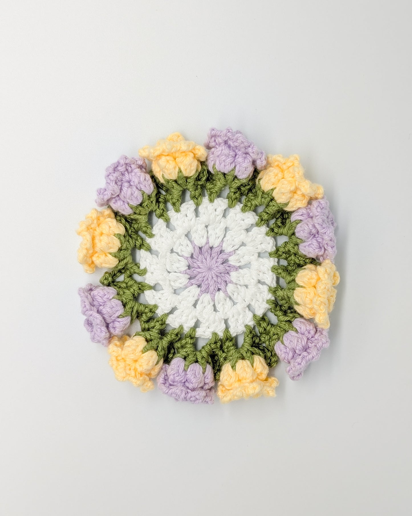 Flower Coaster (Lilac and Yellow)