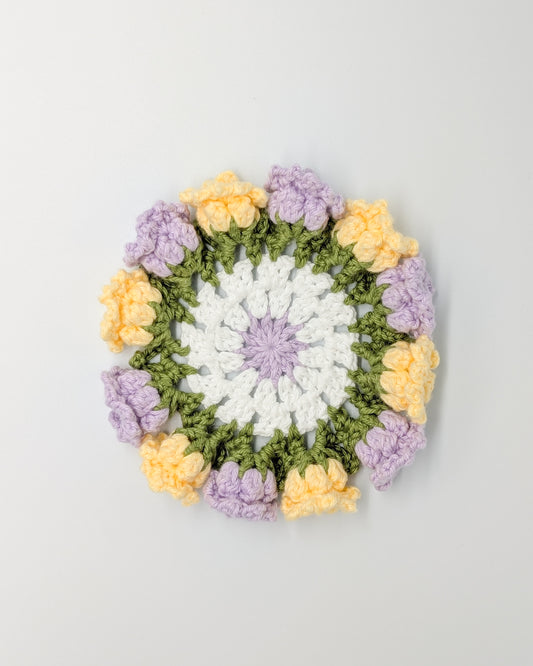 Flower Coaster (Lilac and Yellow)