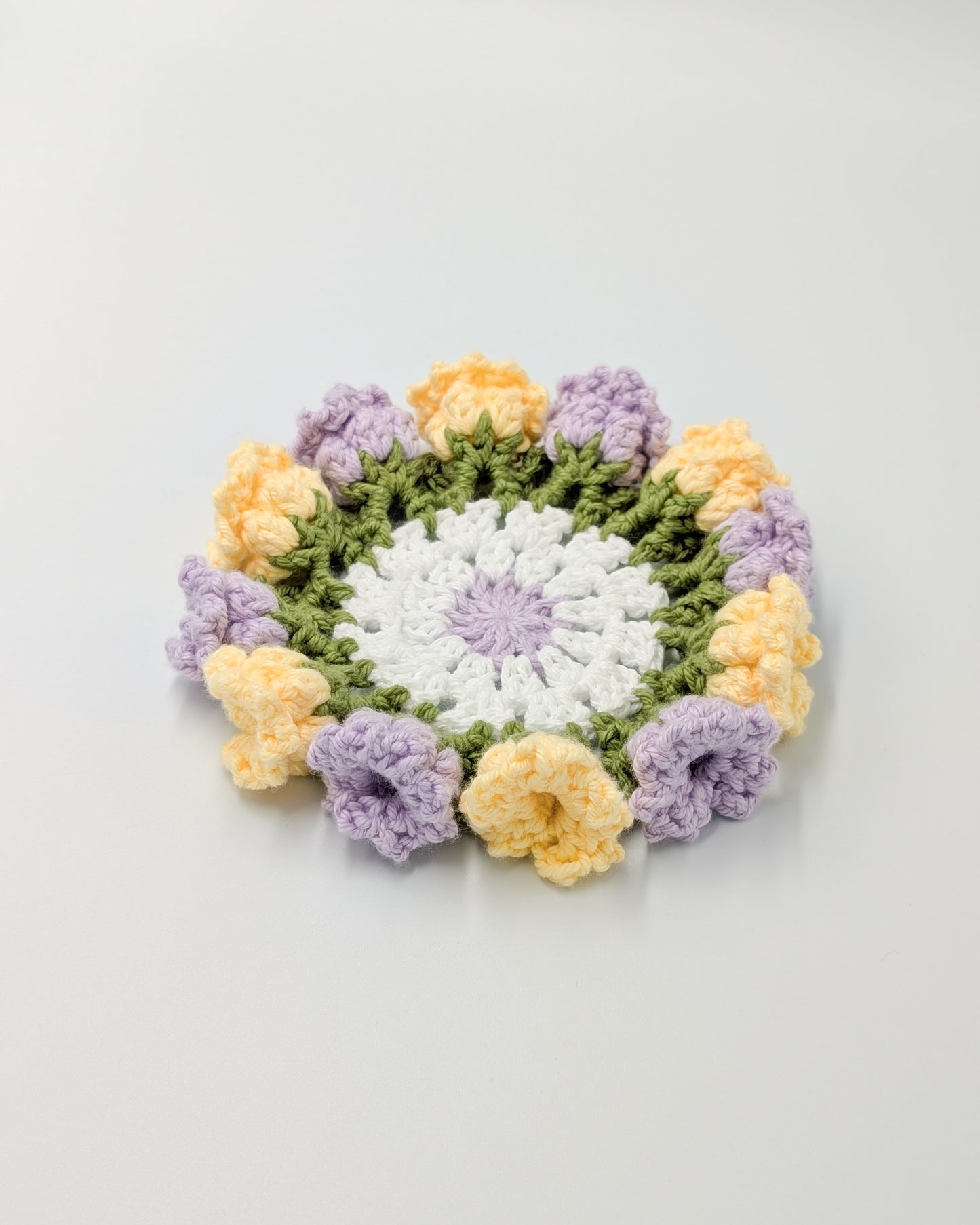 Flower Coaster (Lilac and Yellow)
